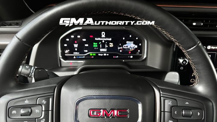 GMC Sierra 1500 AT4 paddle shifters.