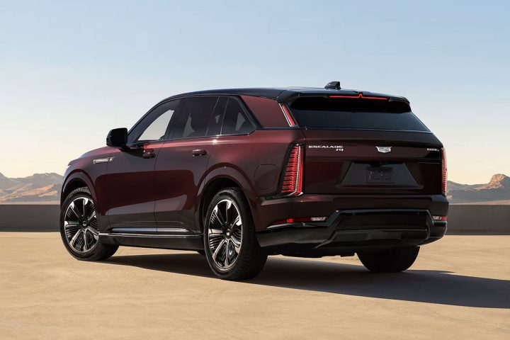 Cadillac Escalade IQ rear three quarter angle.
