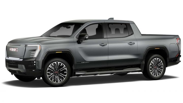 The exterior of the 2026 GMC Sierra EV pickup.