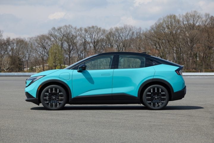 2026 Nissan Leaf driver side profile.