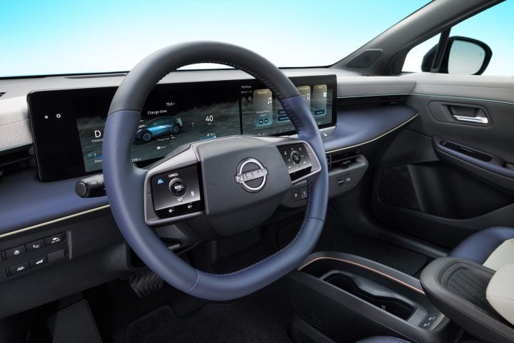 2026 Nissan Leaf steering wheel.