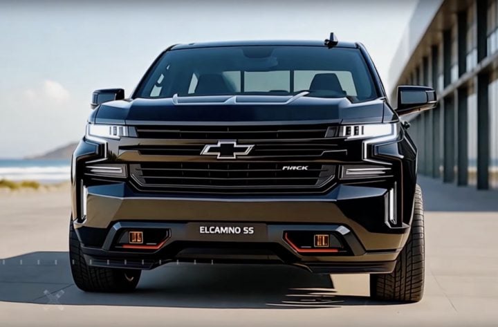 AI-generated imagery of the 2026 Chevy El Camino.