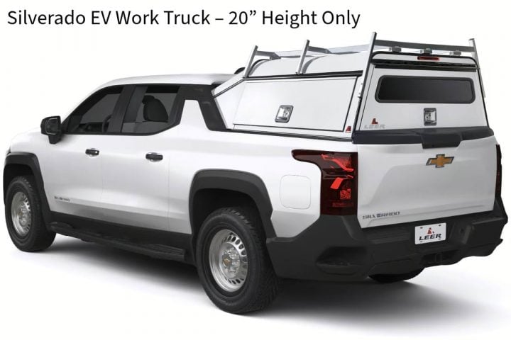 Aftermarket bed cap for the Chevy Silverado EV.