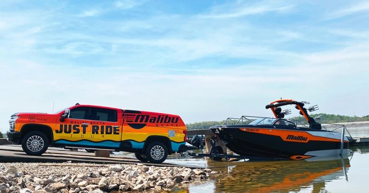 A Chevy Silverado HD launches a boat.