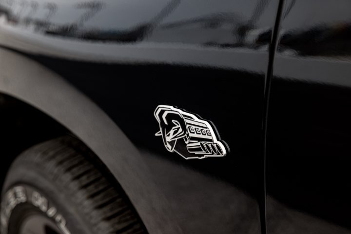 2026 Ram 1500 Black Express with HEMI V-8 Symbol of Protest Badge.