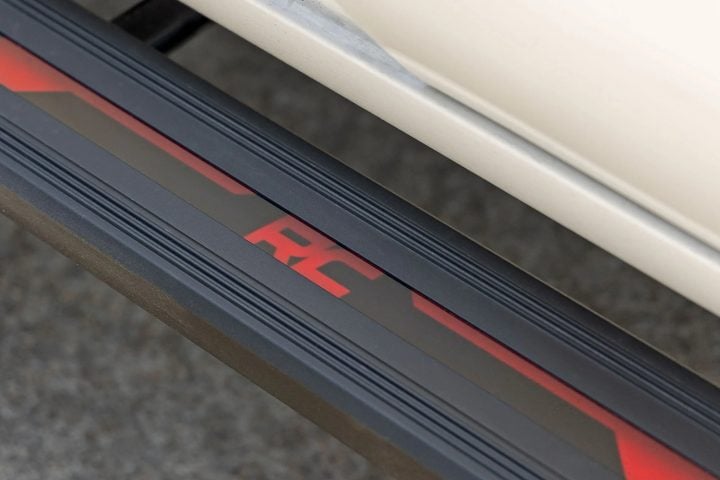 Illuminated running boards for the Chevy Silverado.