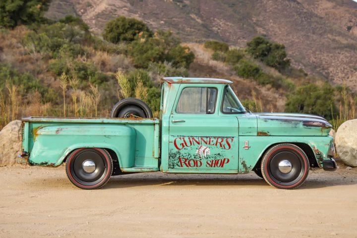 1963 Chevy C10 ratrod side profile.