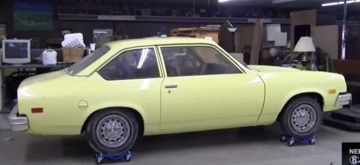 1975 Chevy Vega side profile.
