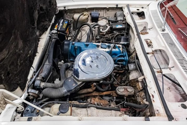1977 Chevy Vega engine bay.