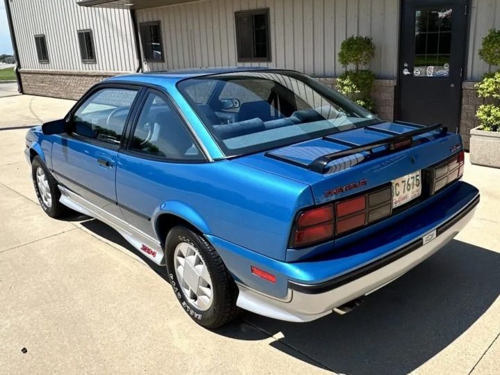 1990 Chevy Cavalier Z24 rear three quarter angle.