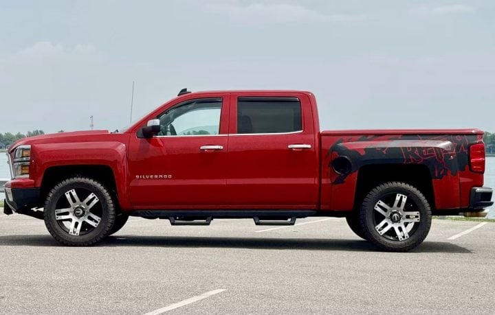 2015 Chevy Silverado 1500 Reaper driver side profile.