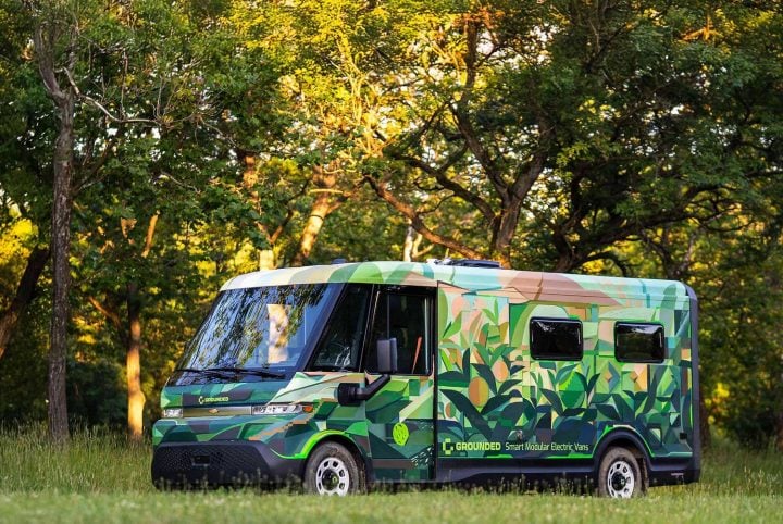 Grounded G3 camper based on the Chevy BrightDrop 600.
