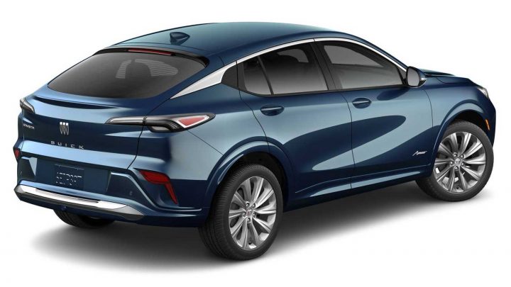 2026 Buick Envista Avenir rear three quarter angle.