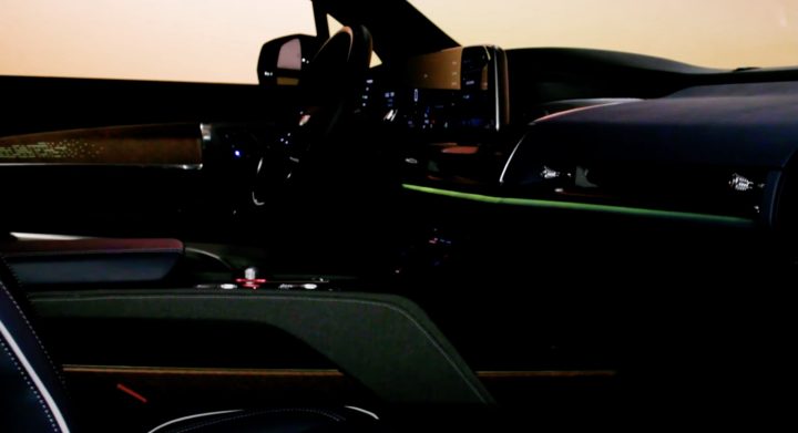 Ambient lighting in the 2026 Cadillac Vistiq crossover.