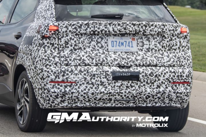 Camo 2027 Chevy Bolt EV rear end.
