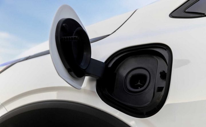 Charge port on the 2027 Chevy Bolt EV.
