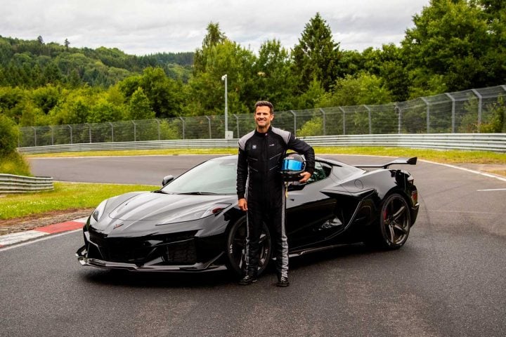 Aaron Link with a Corvette Z06.