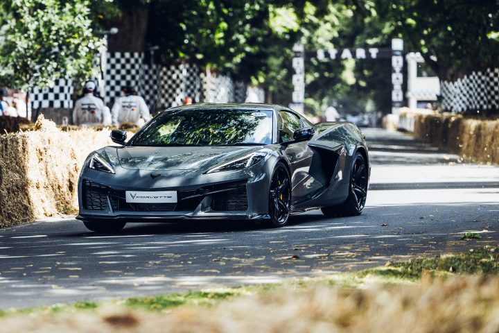 Chevy Corvette E-Ray at Goodwood.